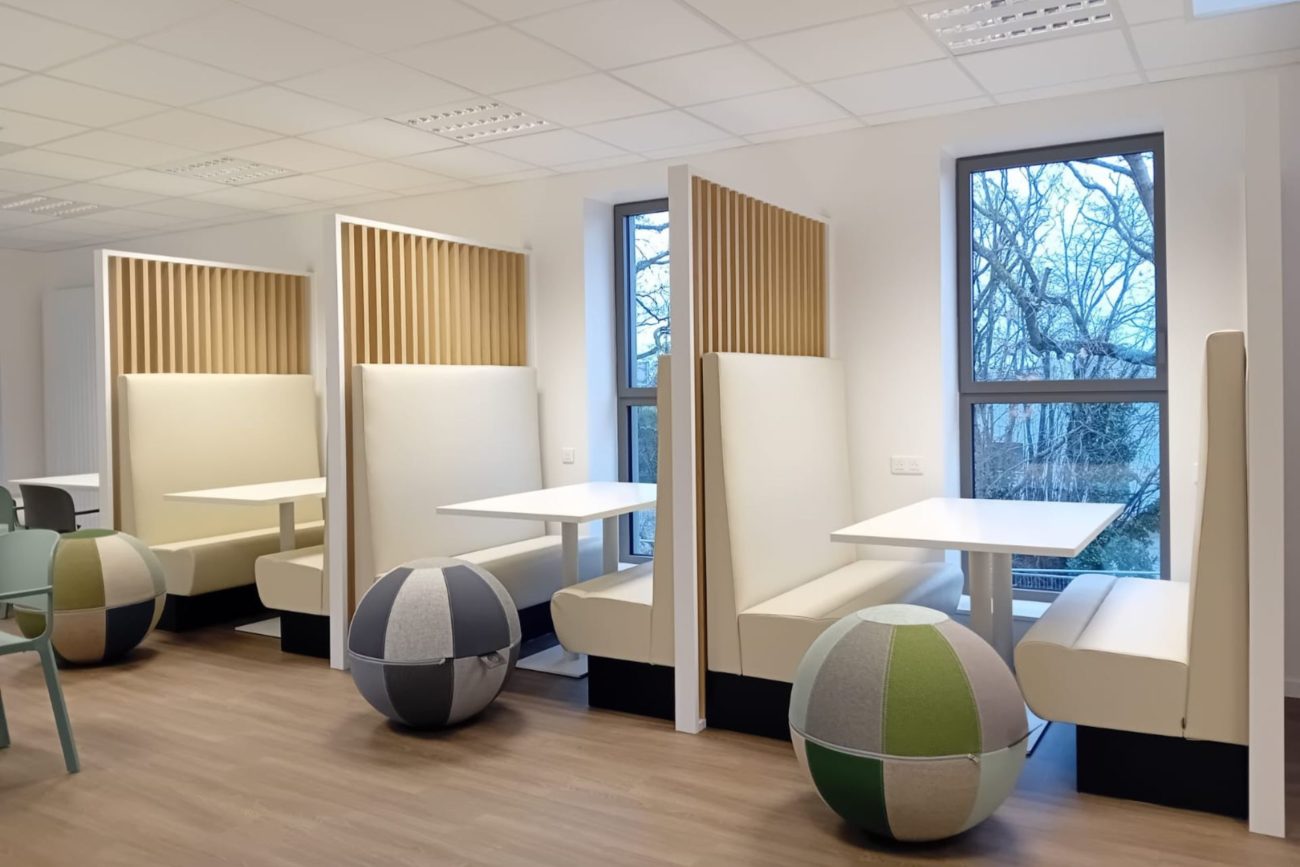 aménagement espace de travail partagé