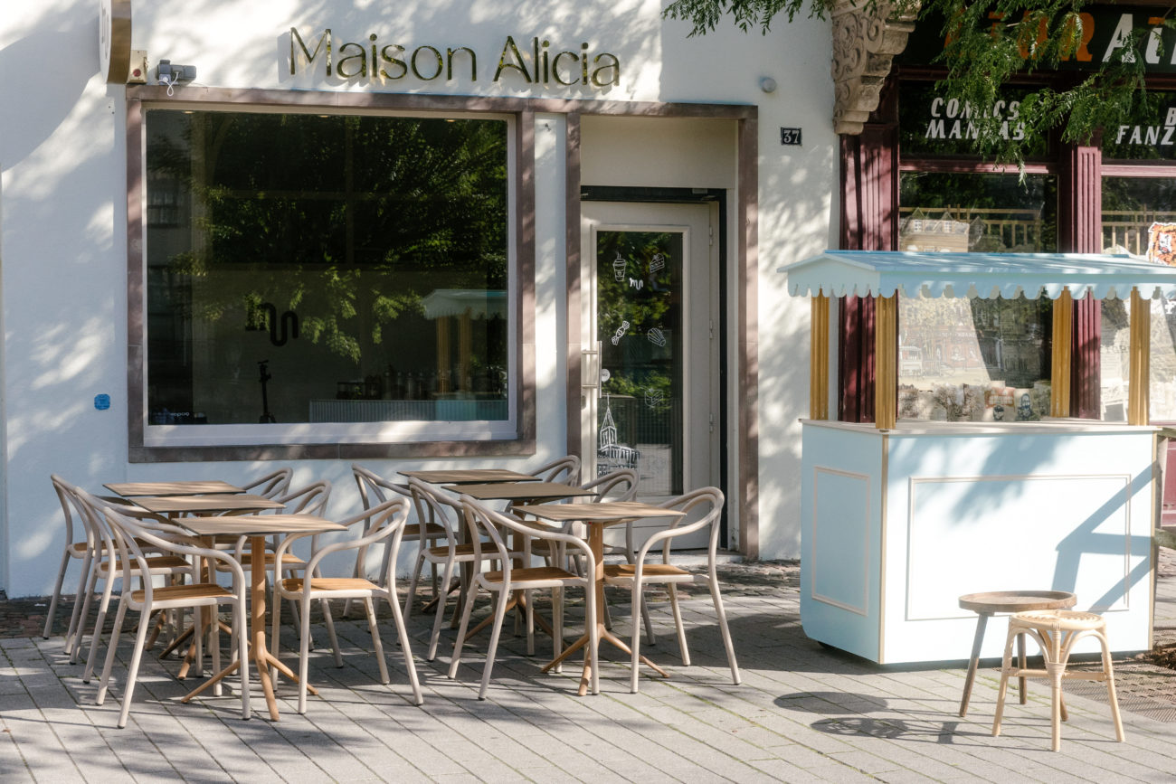 aménagement de la terrasse du café Maison Alicia à Strasbourg