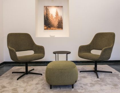 chaises de salle d'attente kaki, confortable