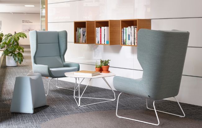 Fauteuil pour salle d'attente bleu