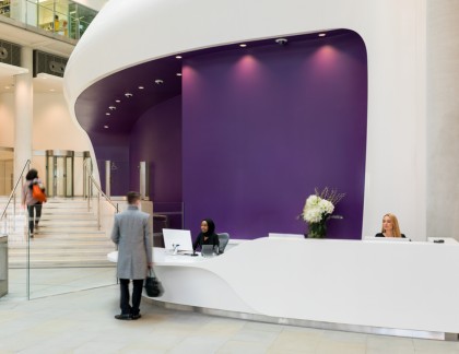 aménagement d'un espace d'accueil moderne