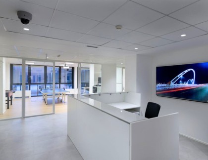 banque d'accueil d'angle