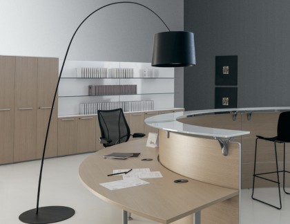 banque d'accueil courbe