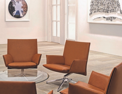 fauteuils visiteurs en cuir